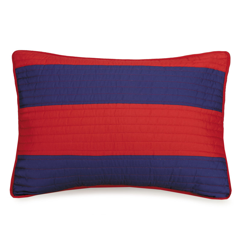 Lavelle Red and Blue Reversible Full Microfiber Quilt Set