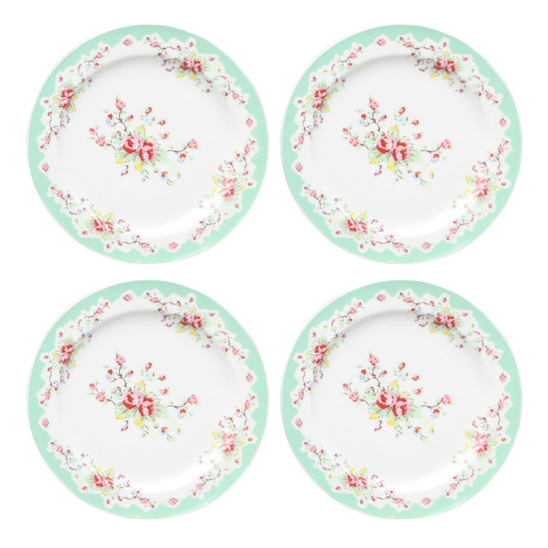 Assiettes à salade / à dessert en porcelaine 8 po Grace Green, Vert