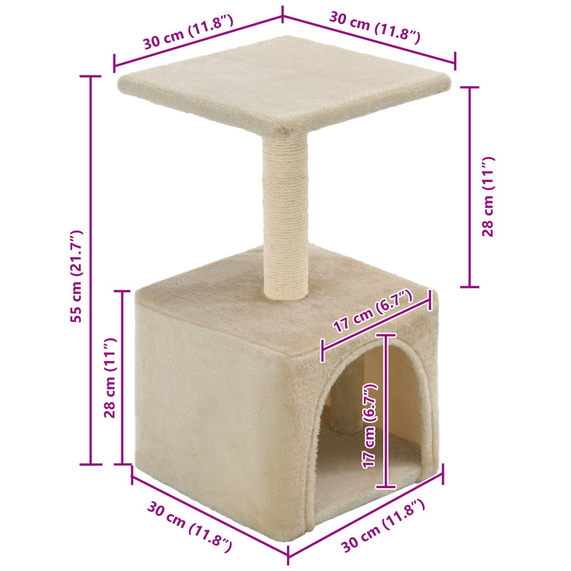 Alton 55cm H Cat Tree, Beige
