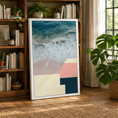 Coastal Geometry Modern - Wrapped Canvas