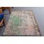 Tapis turc boho vintage rétro en laine vert - Décoration de salle de bain ou de chambre à coucher éclectique