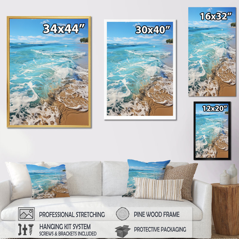 Beach Photo Coastal Reverie V - Nautique et plage, impressions sur toile, H 44 po x l 34 po x P 1,5 po
