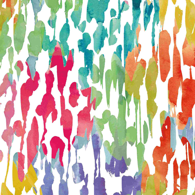Éclaboussures de couleur III, H 30 po x l 30 po, Non, Toile tendue