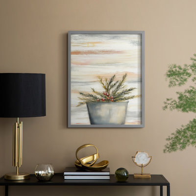 «Christmas Holiday Art DCCXL», reproduction d'art encadrée - bois massif