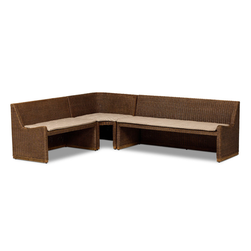 Senna Dining Banquette L Shape 83", 32.5" H x 106.25" W x 83.25" D