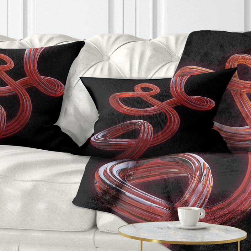 Abstrait abstrait ligne caramel flexible sur coussin lombaire