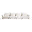 Canapé 4 places en velours côtelé beige pour le salon - Mobilier de détente à assise profonde et coussin moelleux-44730171