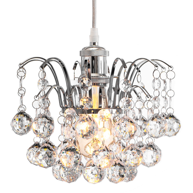 Shannon 1 - Light Chrome Crystal Pendant