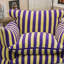 Chaises d'appoint simples en sherpa à rayures-134058261-134058263