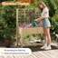 Lit de jardin surélevé avec bac à fleurs surélevé en bois avec treillis et pieds-1975189502