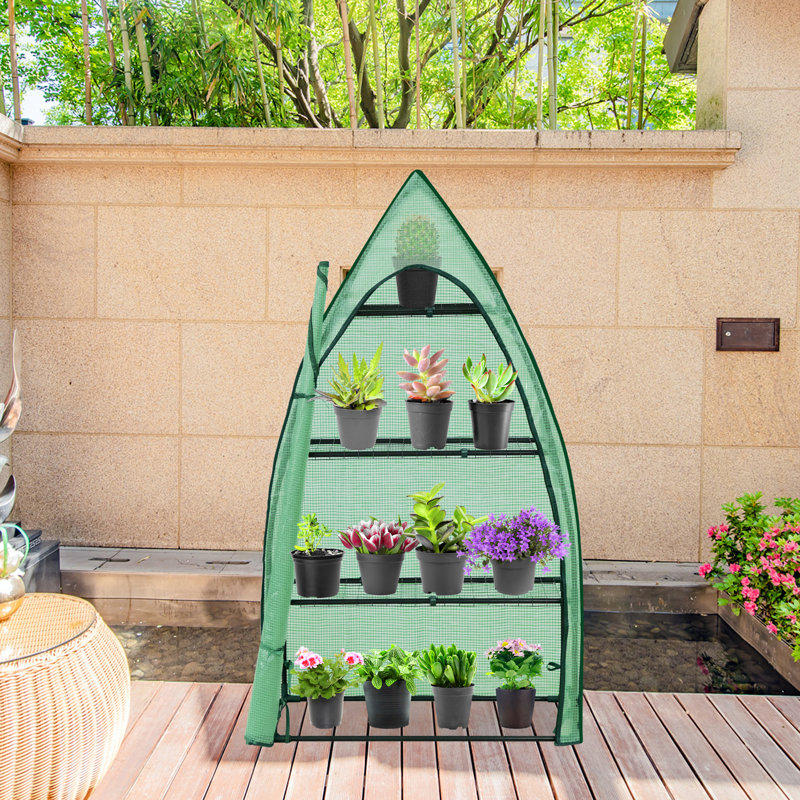 4-Tier Portable Mini Greenhouse With Shelves