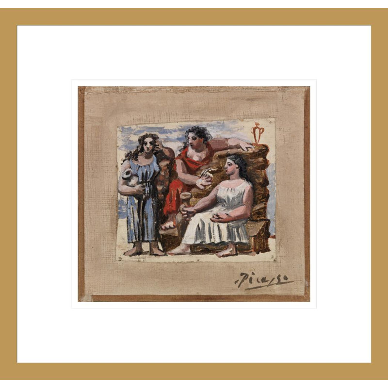 «Three Chiffres» par Pablo Picasso, impression giclée sur cadre, H 13,75 po x l 14,36 po