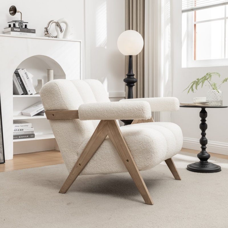 Fauteuil Bula, Polyester blanc, 1
