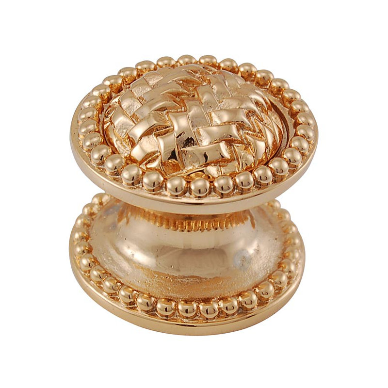 Cestino Mushroom Knob, 1.25" H x 1.25" W x 1" D, Polished Gold