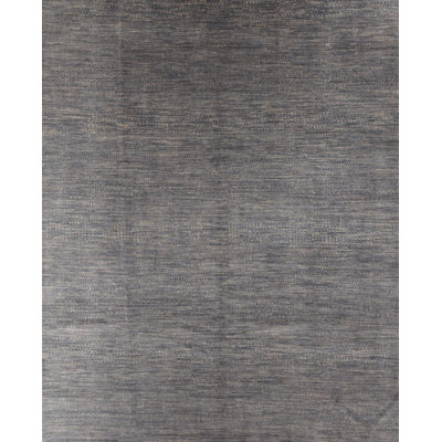 Teigen Hand Knotted Gray Area Rug