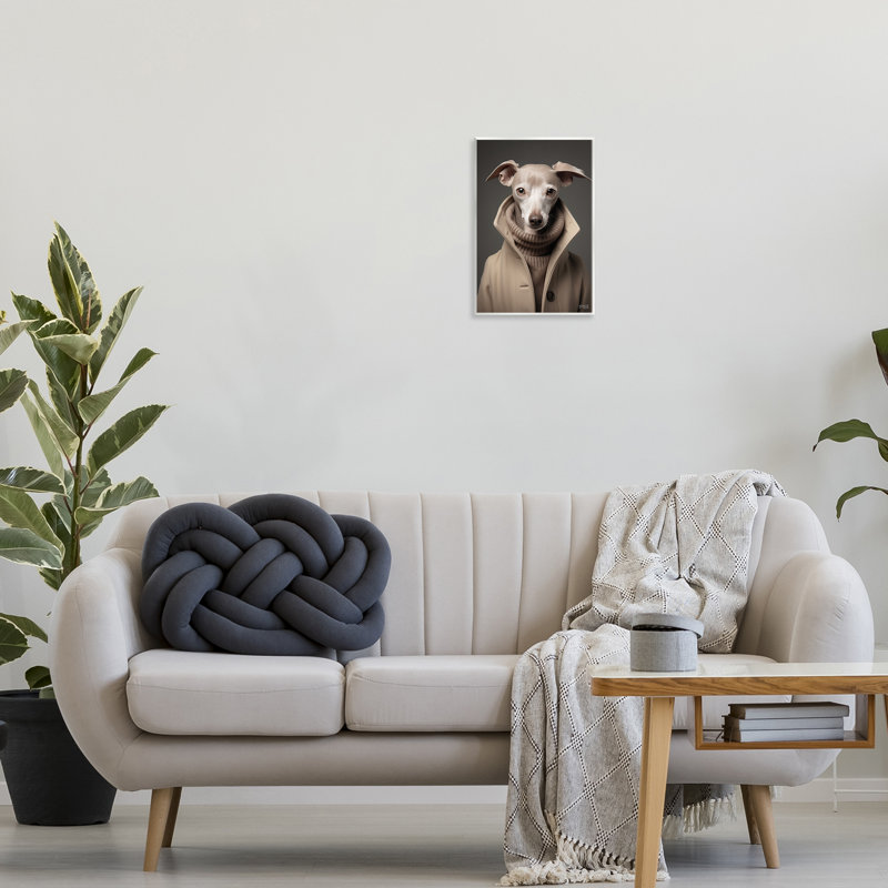 Art chic sur plaque murale Greyhound par Roozbeh Bahramali, H 15 po x l 10 po