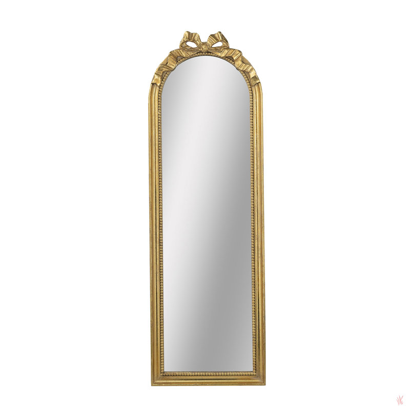 48.8" x 15.8" Arched Wall Mirror with Ornate Gold Frame, 48.8" x 15.8"