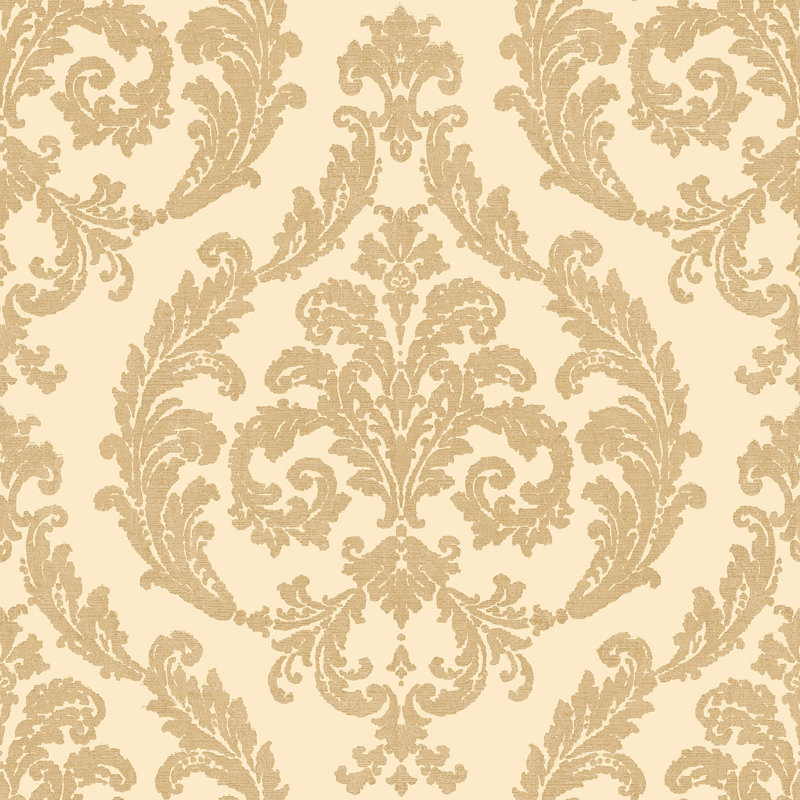 Palazzo 2 Silk Damask Wallpaper Roll, Gold