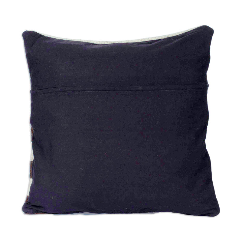 100% Wool Throw Square Pillow Cover & Insert