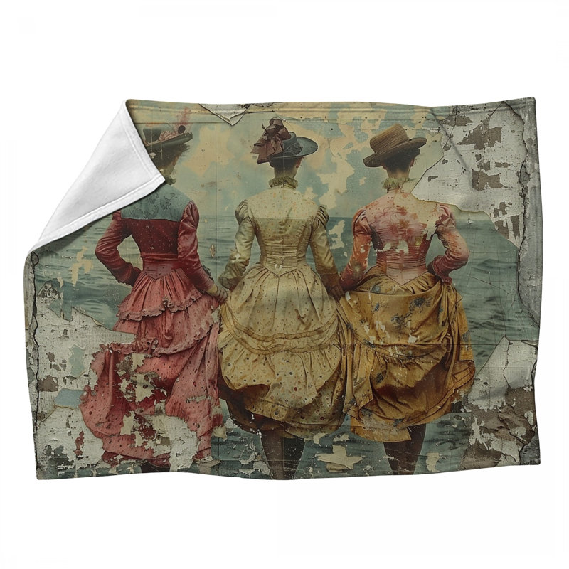 Jeté en molleton Victorian Women - jetés historiques pour canapés ou lits_16098, 60 po x 80 po