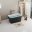 Baignoire de trempage autoportante en acrylique 49 po., Forme carrée japonaise avec trop-plein et drain chromés-122021461