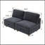 Canapé modulaire modulaire avec rangement, canapé convertible et multifonctionnel en tissu pliable pour aménager des pièces flexibles (gris)