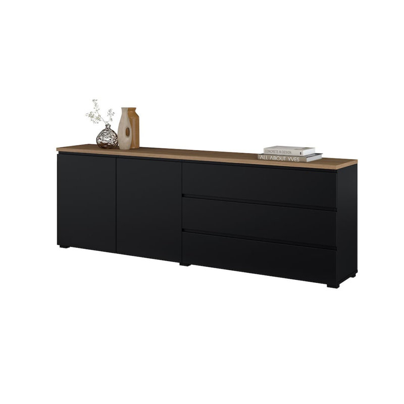 Tavi 200cm Sideboard, Black