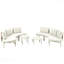 Canapé modulaire d'extérieur demi-lune 8 pièces Beige-1268084692