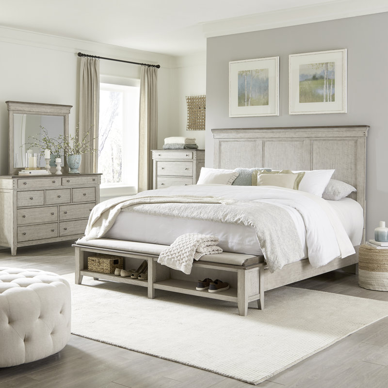 Cathleen King Storage Bed, Dresser & Mirror, Chest Bedroom Set, King