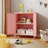 Small 2 Transparent Door Metal Storage Side Buffet Cabinet For Bed Room,Living Room,Entryway,Hallway,Home,Hotel,Office,Garage,Kitchen,4 Removable Shelf.-1175046002