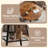 Industrial Round Dining Table with Cross Legs for 4 People, Fixed Kitchen Table with Mesh Storage Shelf, Small Space Round Dining Table-1665879682-1665879683