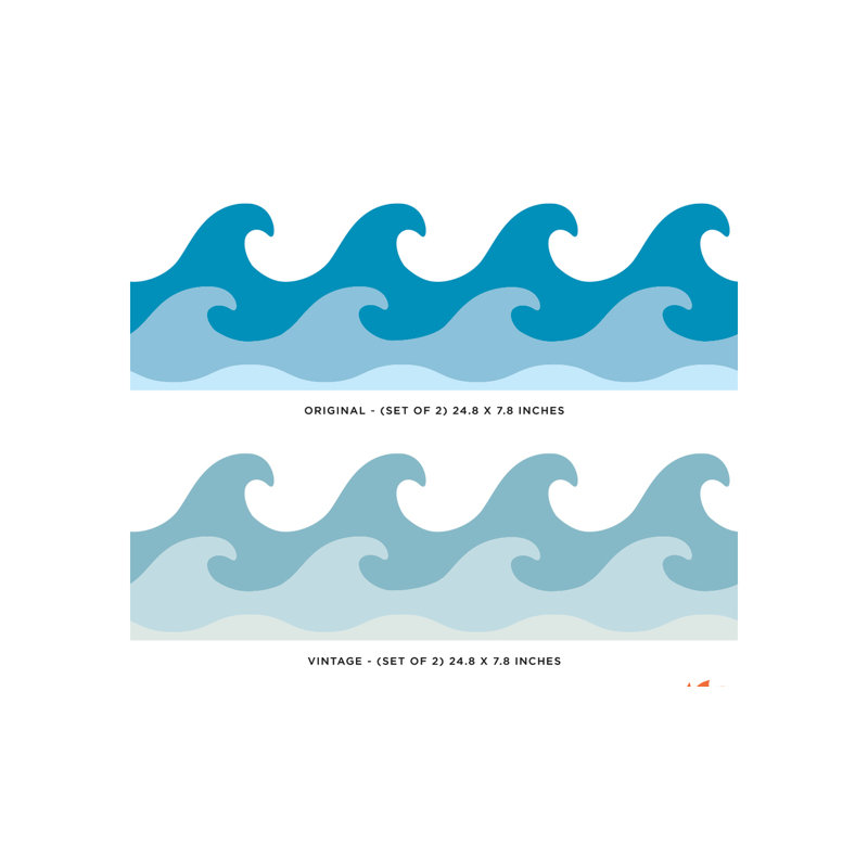 Autocollant / bordure murale Scott, Bleu original