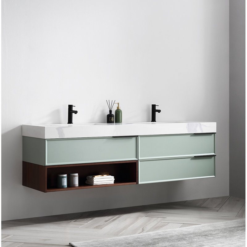 Marfa 72" W Double Wall-Mounted Vanity