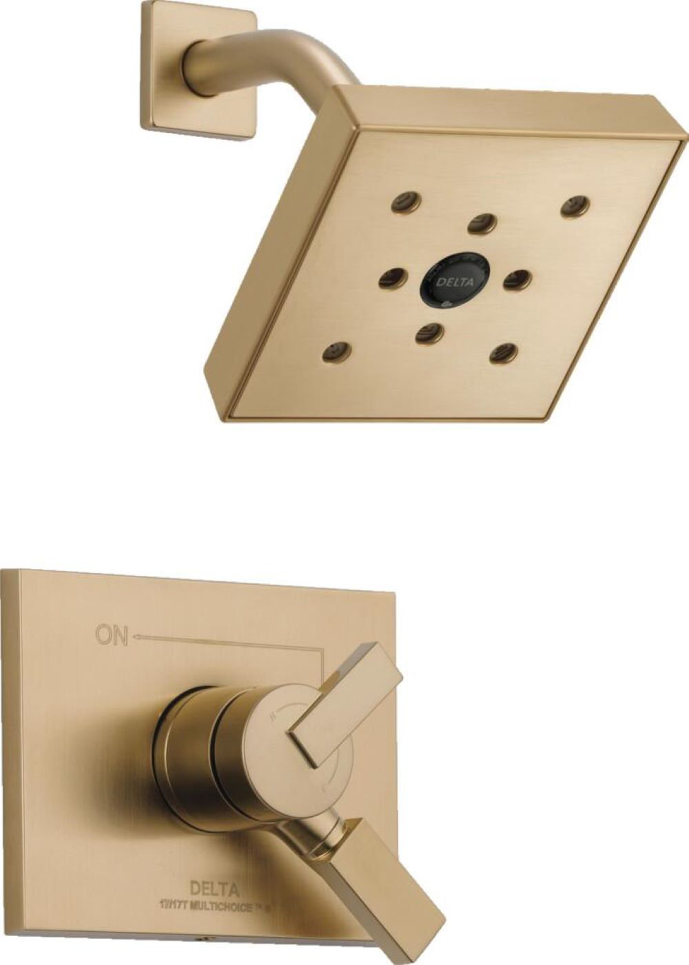 Vero Pressure-Balanced Shower Faucet Trim with Lever Handles and H2okinetic Technology, Brilliance Champagne Bronze