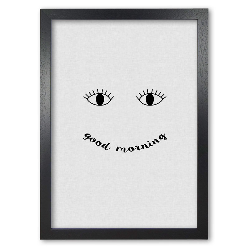 Good Morning - Print, Black Grain Frame, 42 cm H x 30 cm W x 5 cm D