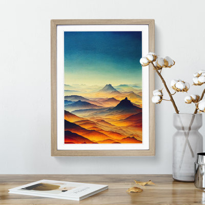Mountain Landscape Watercolour No.1 - Framed Print