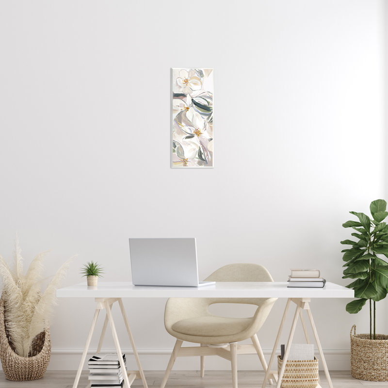 «Neutral Tone Spring Blooms», plaque murale par Hannah Dawson
