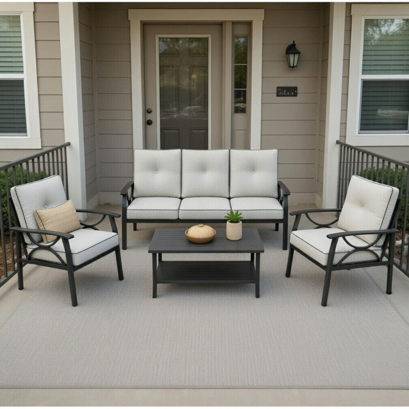 4-Piece Metal Patio Furniture Set
