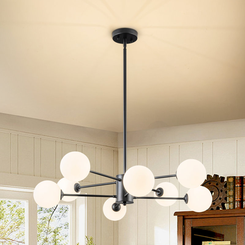 8 - Light Dimmable Sputnik Modern Linear Chandelier