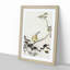 Bunting Bird on a Blossom Branch by Ohara Koson - Picture Frame Art Print-55681179-55681177