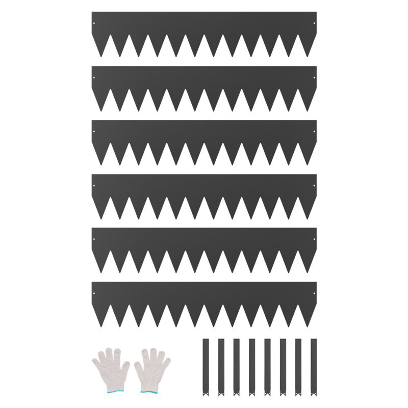 Bordure de jardin en acier avec bordure de jardin résistante à la rouille noire, H 0,7 pi x l 3,33 pi