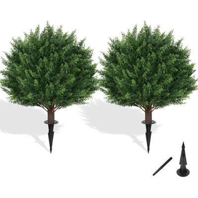 Set Of 2 Artificial Cypress Topiary Trees