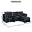 Rudis Modular Convertible L-Shaped Sectional Air Leather Sofa with Ottoman & Reversible Chaise,-95668653