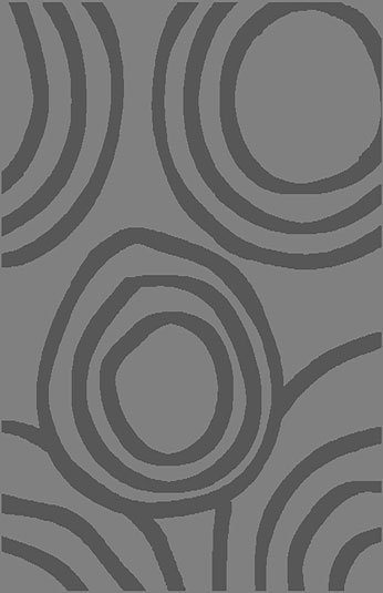 Tapis gris tissé à la machine Mcginn, 5 pi 3 po x 7 pi 2 po