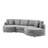 Marlowe 3-Piece Curved Chenille Upholstered Sofa With Plush Cushions, Rounded Arms, And Sculptural Silhouette-115662927