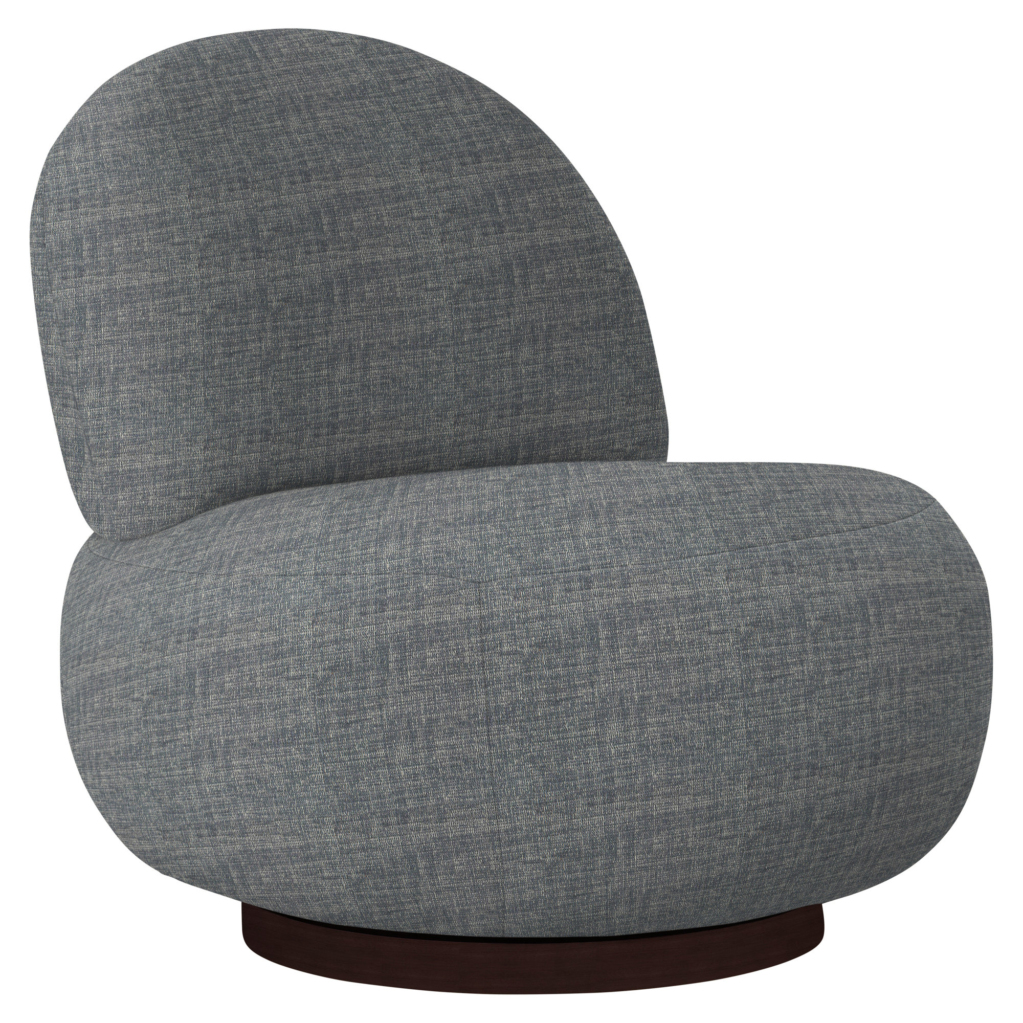 Lulu 29'' Wide Swivel Side Chair, Mocha, Dark Grey Chenille 5533-011