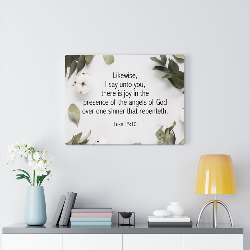 Angels Of God Luke 15:10 - Wrapped Canvas Print, 30cm H x 41cm W