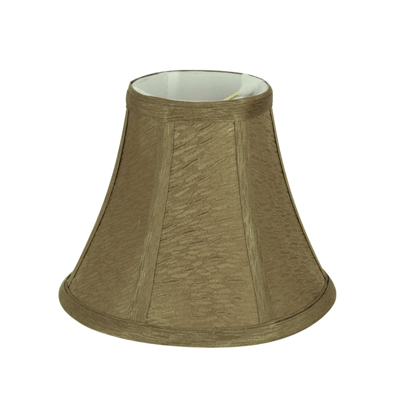 Set of 9 Beige Jacquard Fabric Bell Lamp Shades