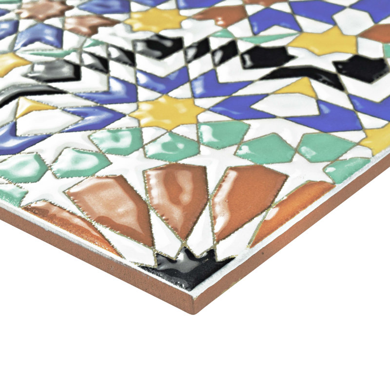 Sevillano Andalusia 8" x 8" Ceramic Patterned Field Tile