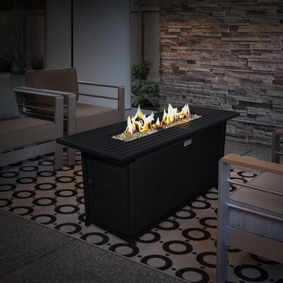 Sunbeam Linear Aluminum Propane/Natural Gas Fire Pit Table -  9710